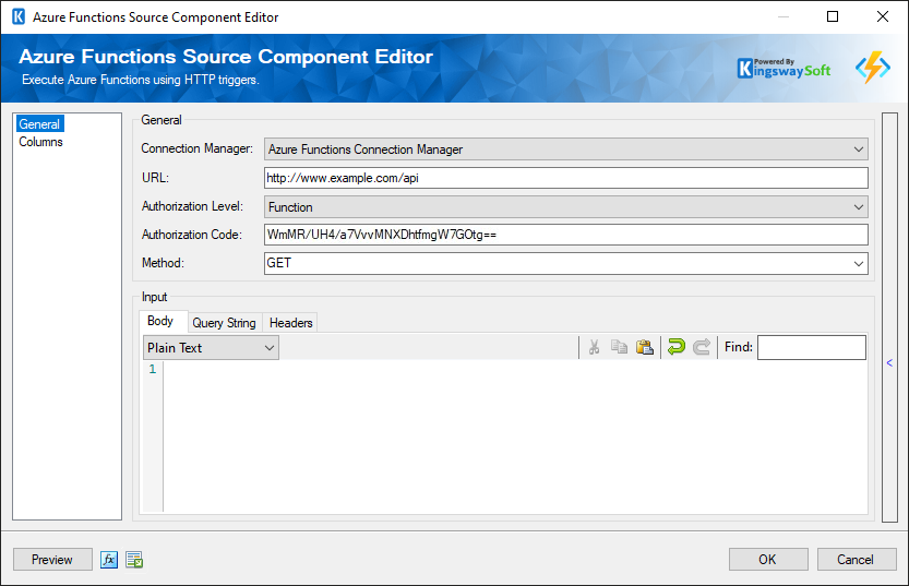 Azure Functions Source component